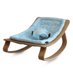 Natural Wooden Organic Cotton Cushion Baby Rocker - Baby Bubble Store