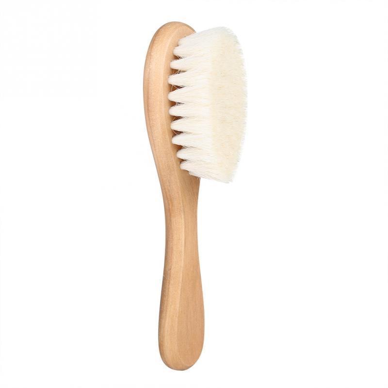 Natural Wool Baby Wooden Brush - Baby Bubble Store