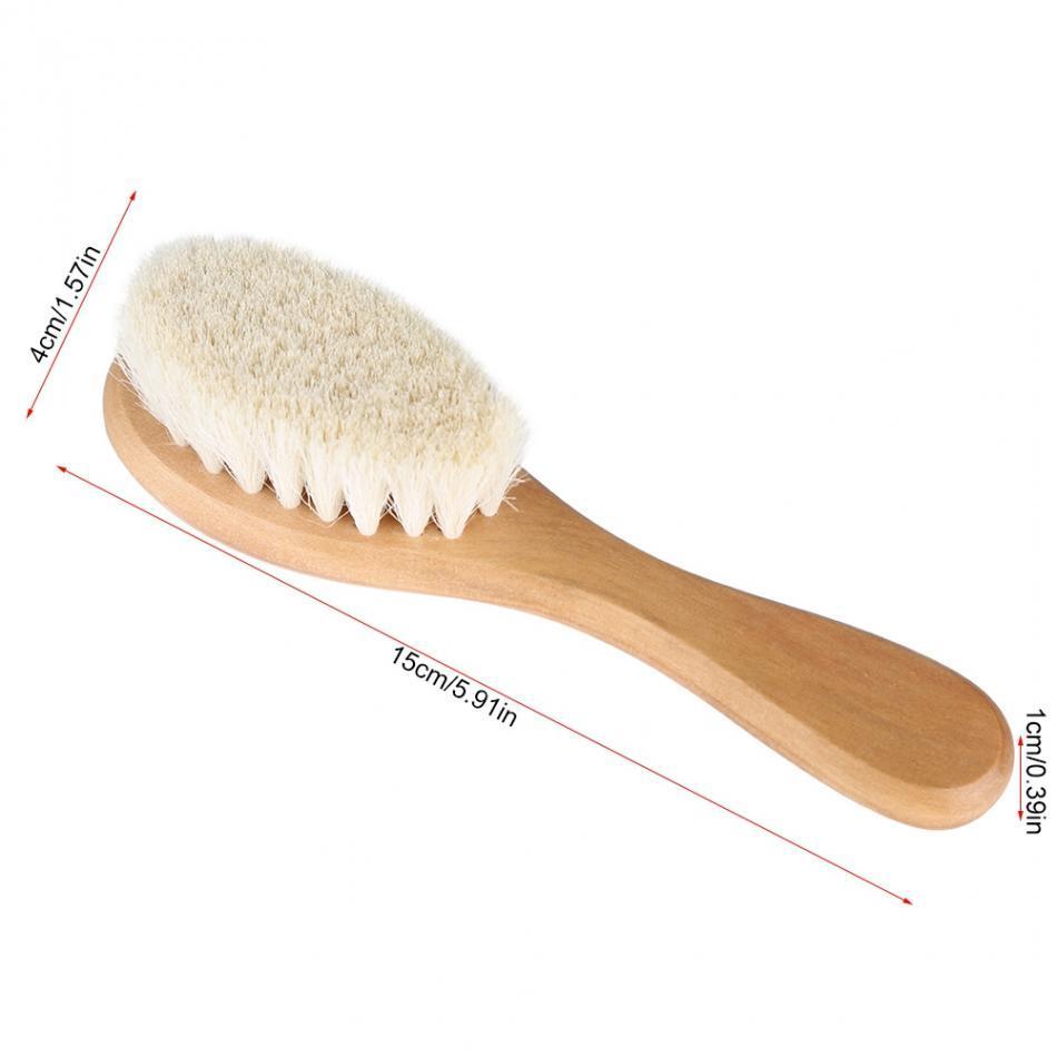 Natural Wool Baby Wooden Brush - Baby Bubble Store