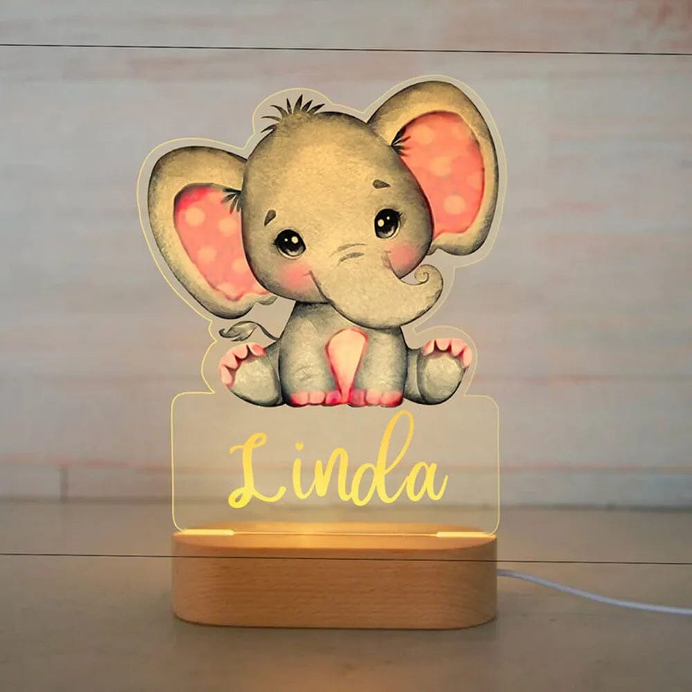 Personalised Baby Animal LED USB Night Light - Baby Bubble Store