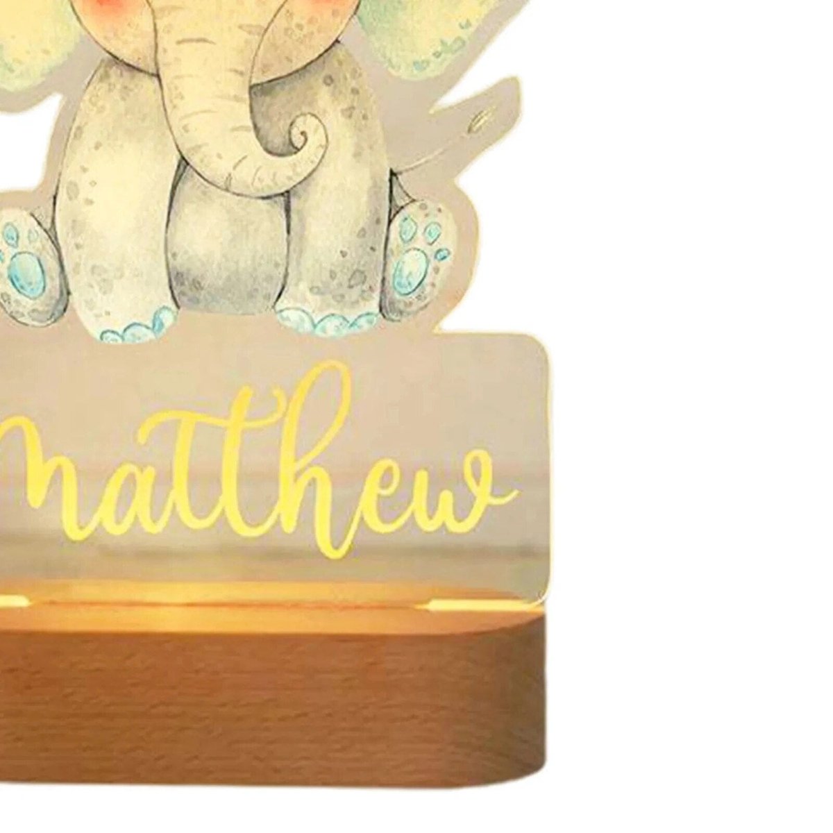 Personalised Baby Animal LED USB Night Light - Baby Bubble Store