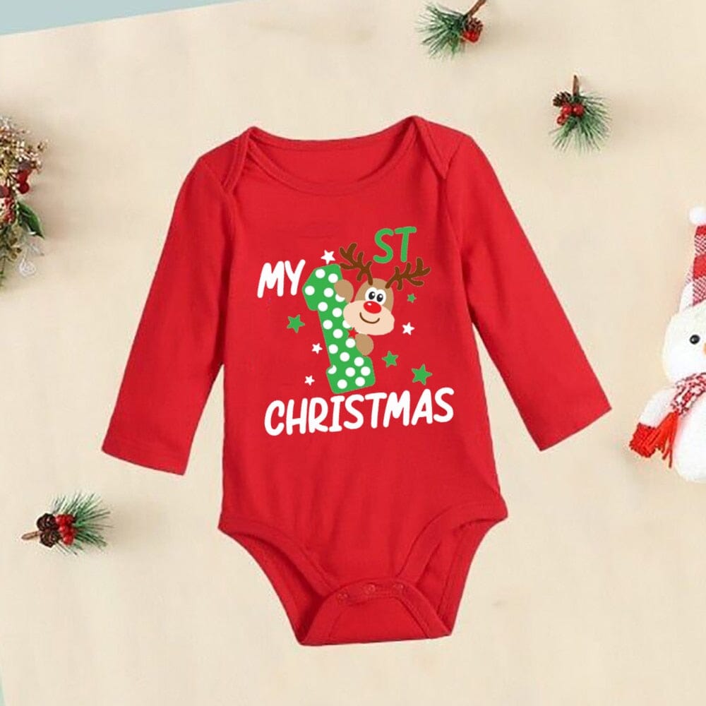 Red Christmas Baby Bodysuits - Baby Bubble Store