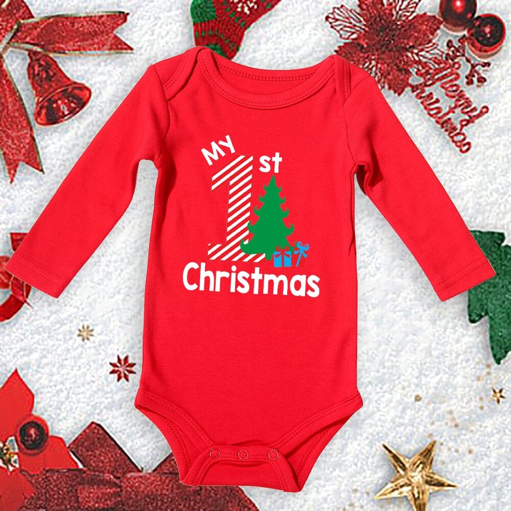 Red Christmas Baby Bodysuits - Baby Bubble Store