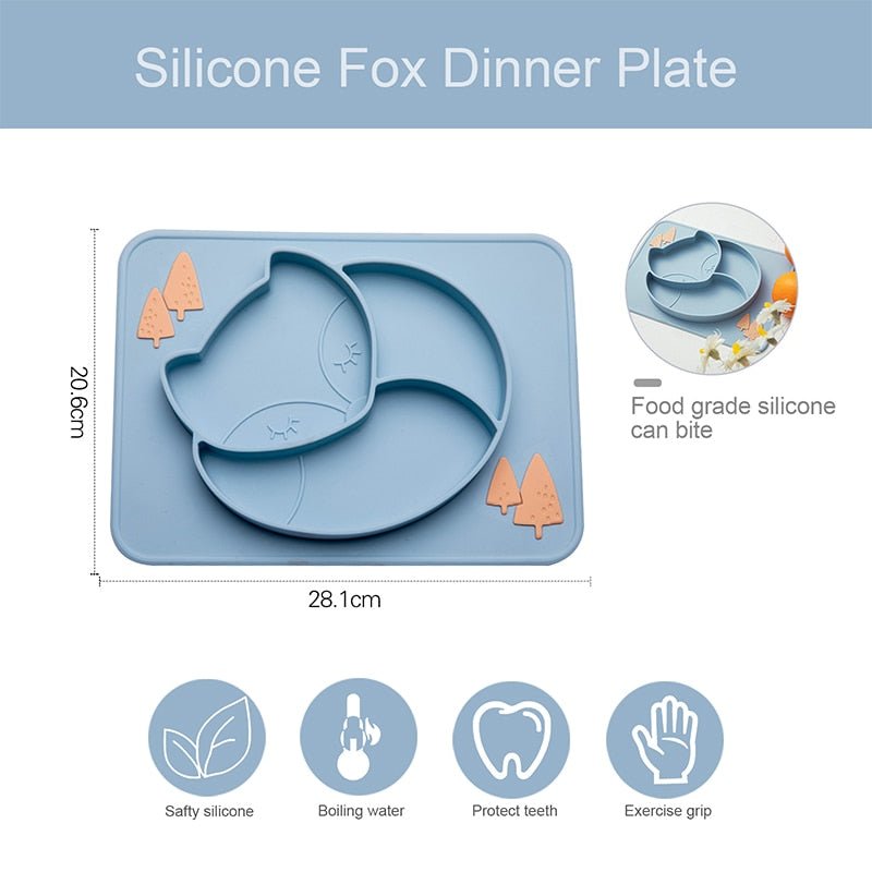 Silicone Baby Dining Plate - Baby Bubble Store