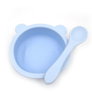Silicone Baby Feeding Bowl With Spoon - Baby Bubble Store