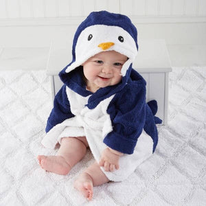 Soft Hooded Animal Baby Bathrobe Towels - Baby Bubble Store