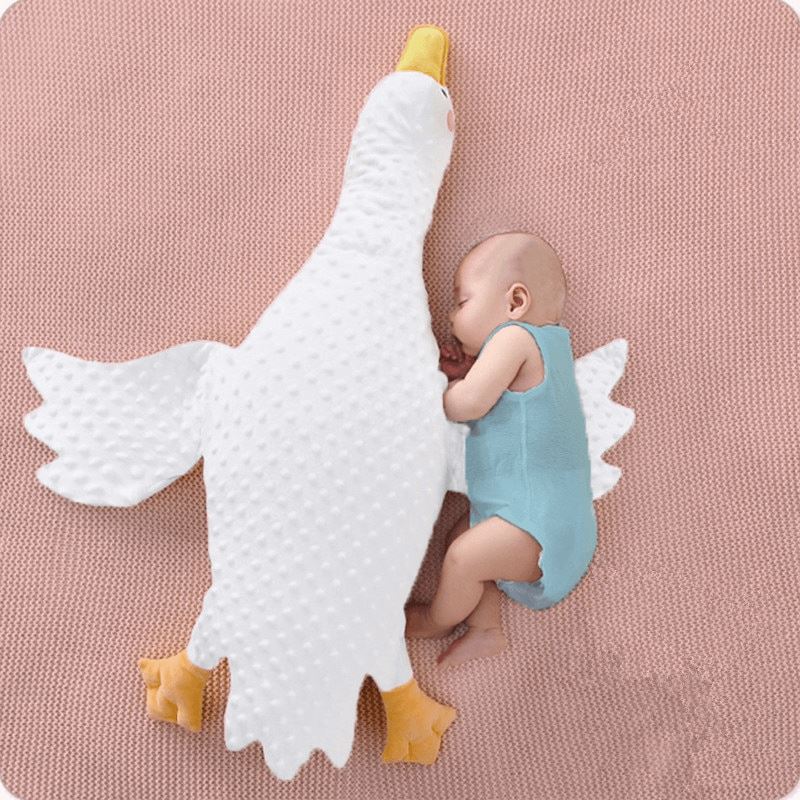 White Goose Stuffed Baby Pillow - Baby Bubble Store