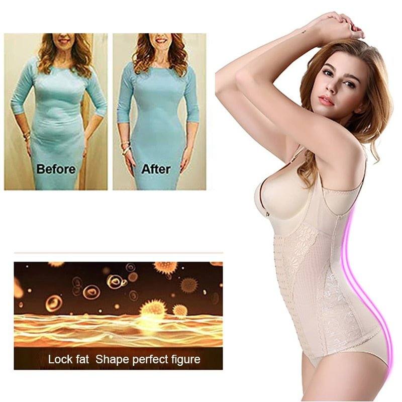 Shop Generic Women Lace Full Body Shaper Tummy Control Bodysuit Waist  Cincher Underbust Shapewear Slimming Underwear Panties Gridle Corset Online