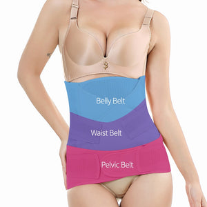 Fashion 3 In 1 Postpartum Belly Wrap Elastic Recovery Belt Waist