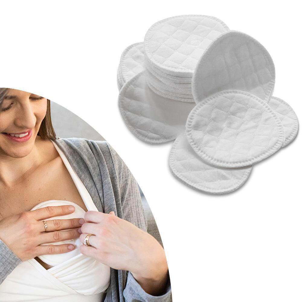 12pcs Pure Cotton Washable Nursing Breast Pads For Reusable